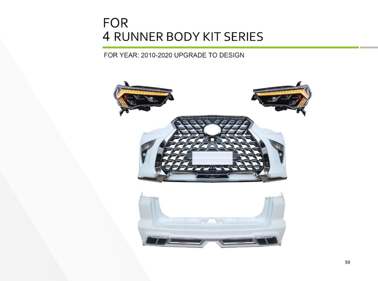 FOR Year: 2010-2020 Upgrade TO Design, Body Kit