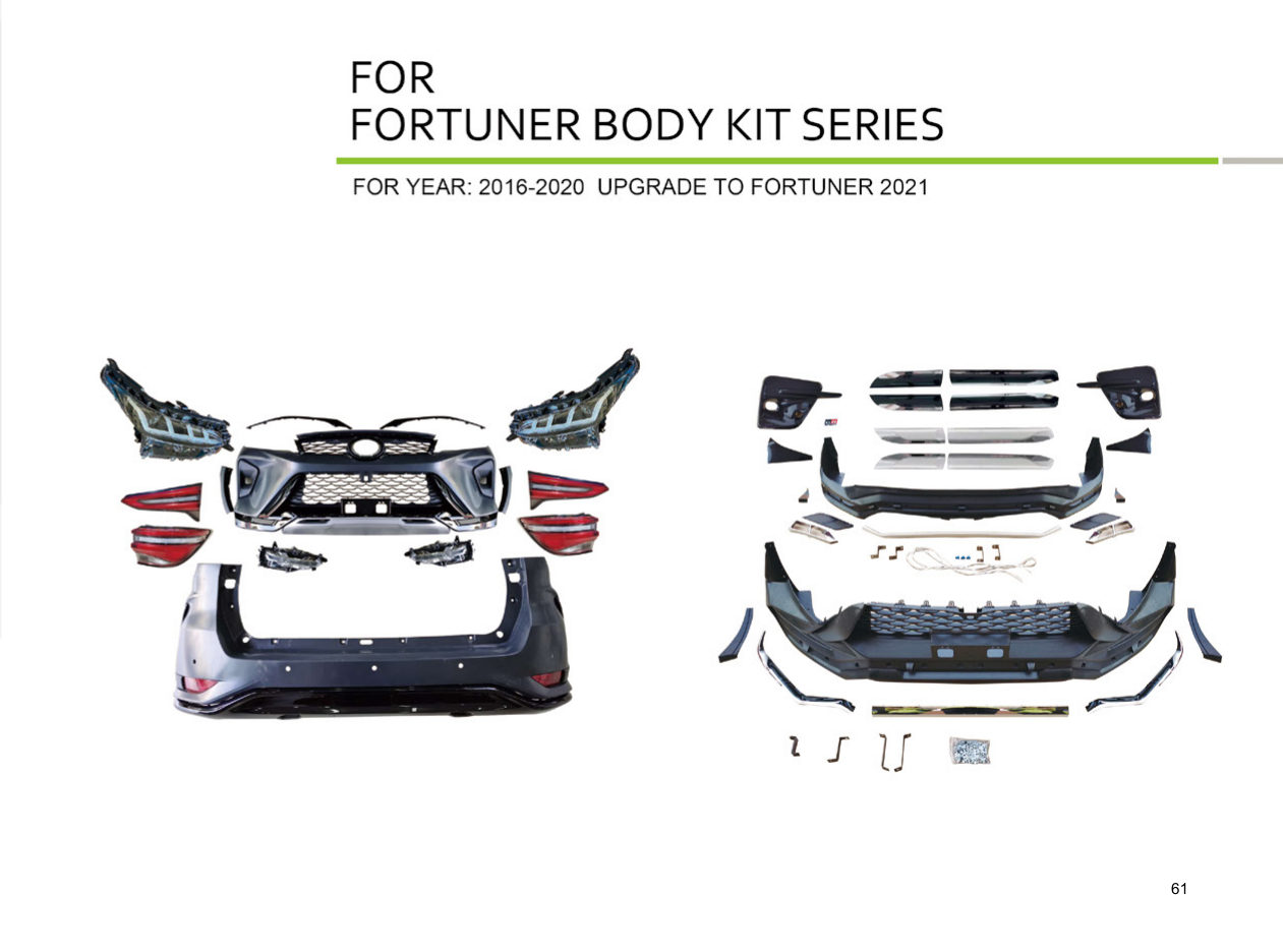 FOR Year: 2016-2020 Upgrade TO Fortuner 2021, Body Kit
