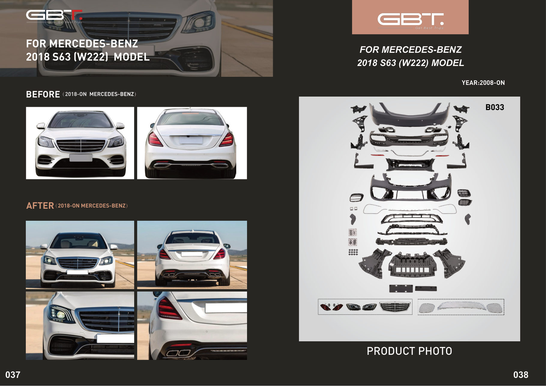 FOR Mercedes-benz 2018 S63 Model Before(2018-on Mercedes-benz) (2018-on Mercedes-benz)