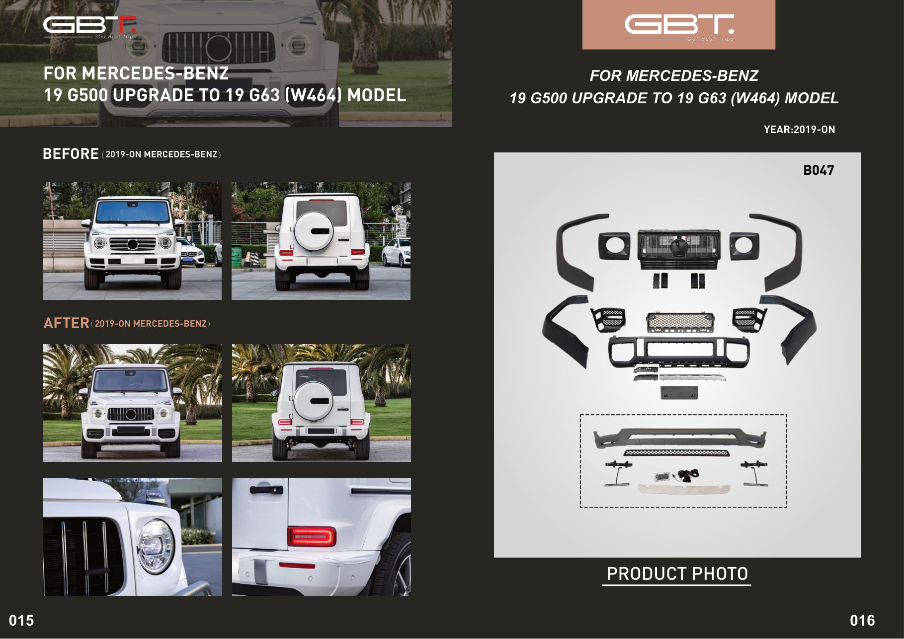 FOR Mercedes-benz 19 G500 Upgrade TO 19 G63 Model FOR Mercedes-benz 19 G500 Upgrade TO 19 G63 Model (2019-on Mercedes-benz)