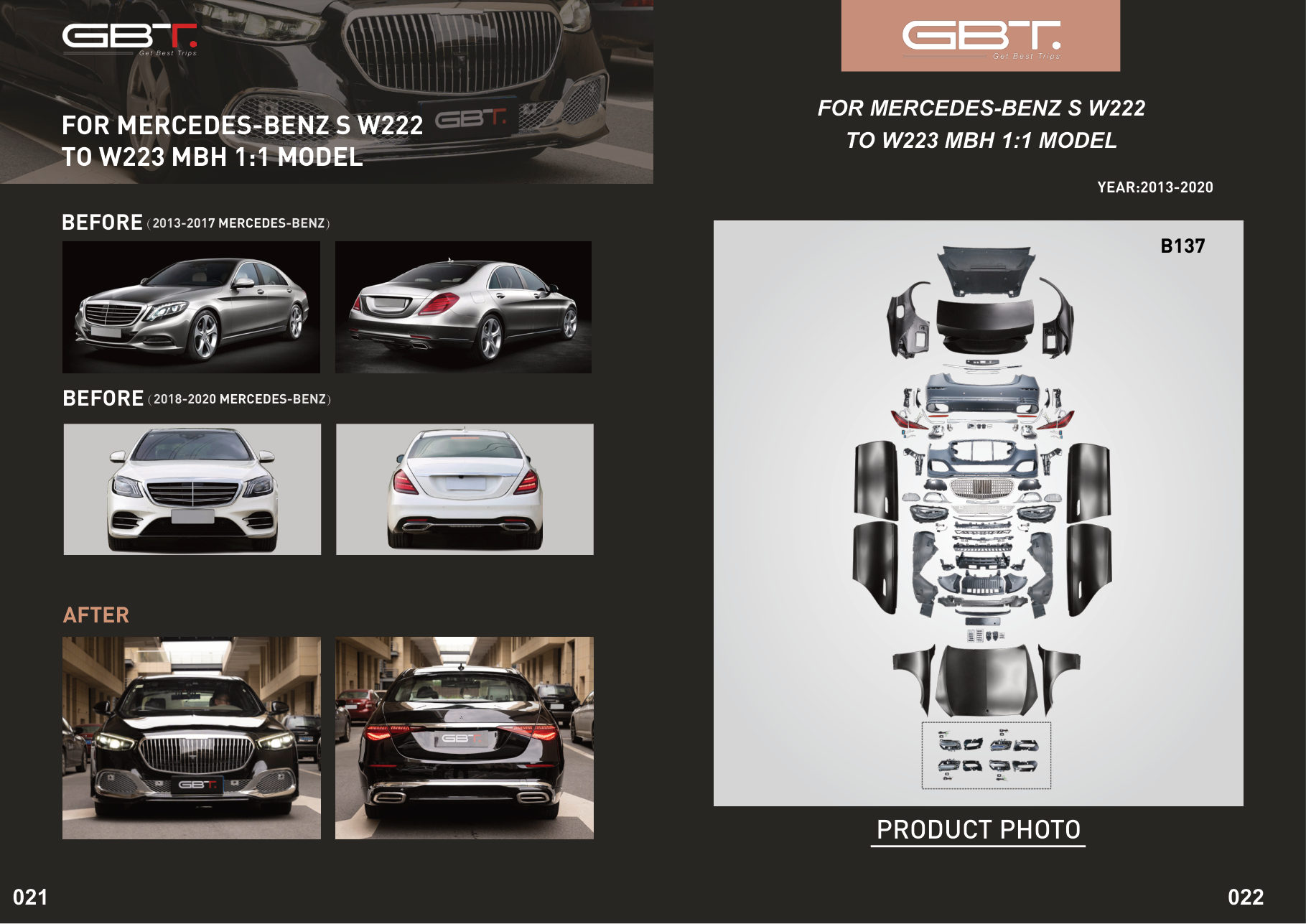FOR Mercedes-benz S W222 TO W223 MBH 1:1 Model FOR Mercedes-benz S W222 TO W223 MBH 1:1 Model