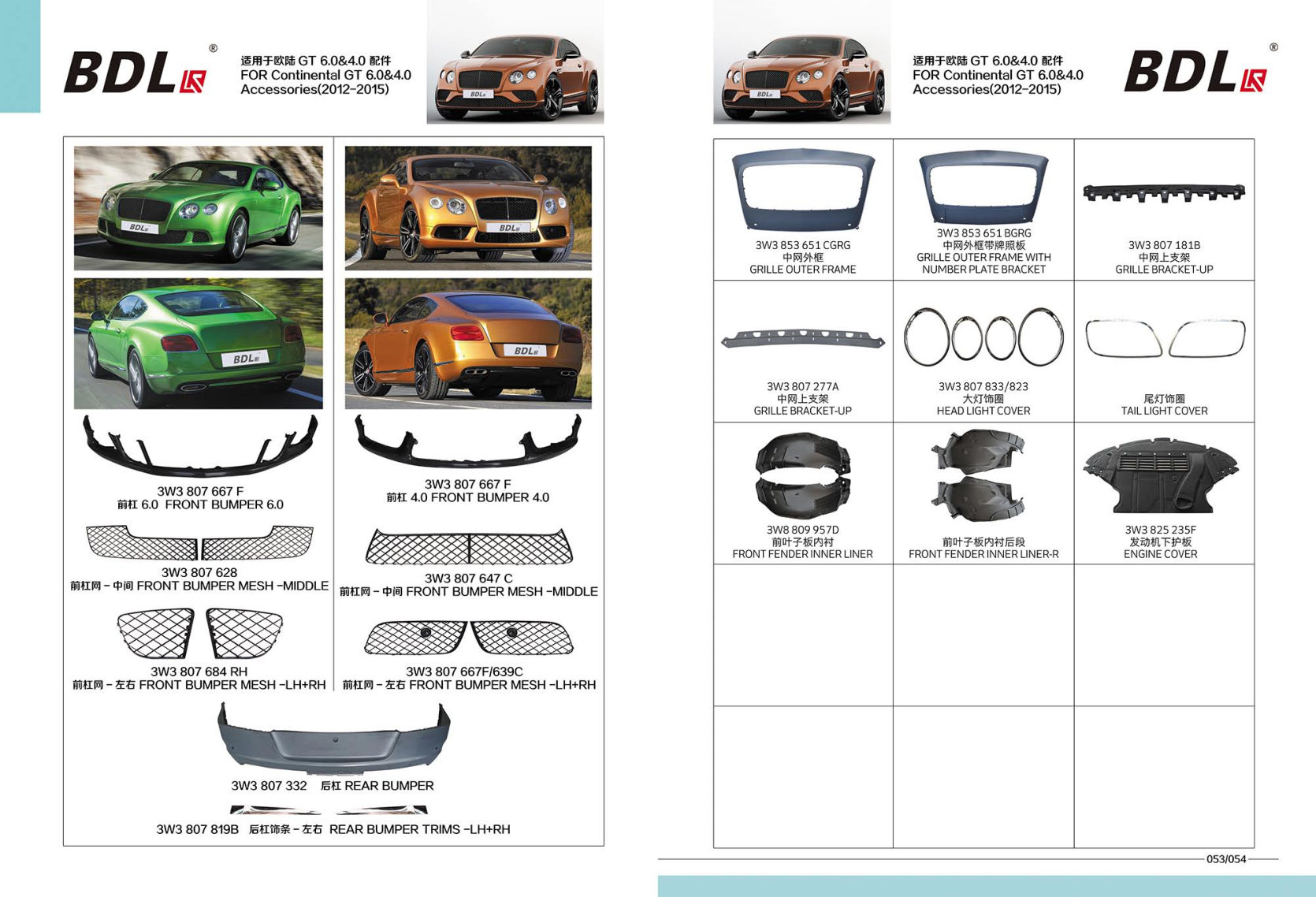 BU AI PO) - To Front Bumper MESH -lh+rh| RAIM - E6 Front Bumper MESH -lh+rh