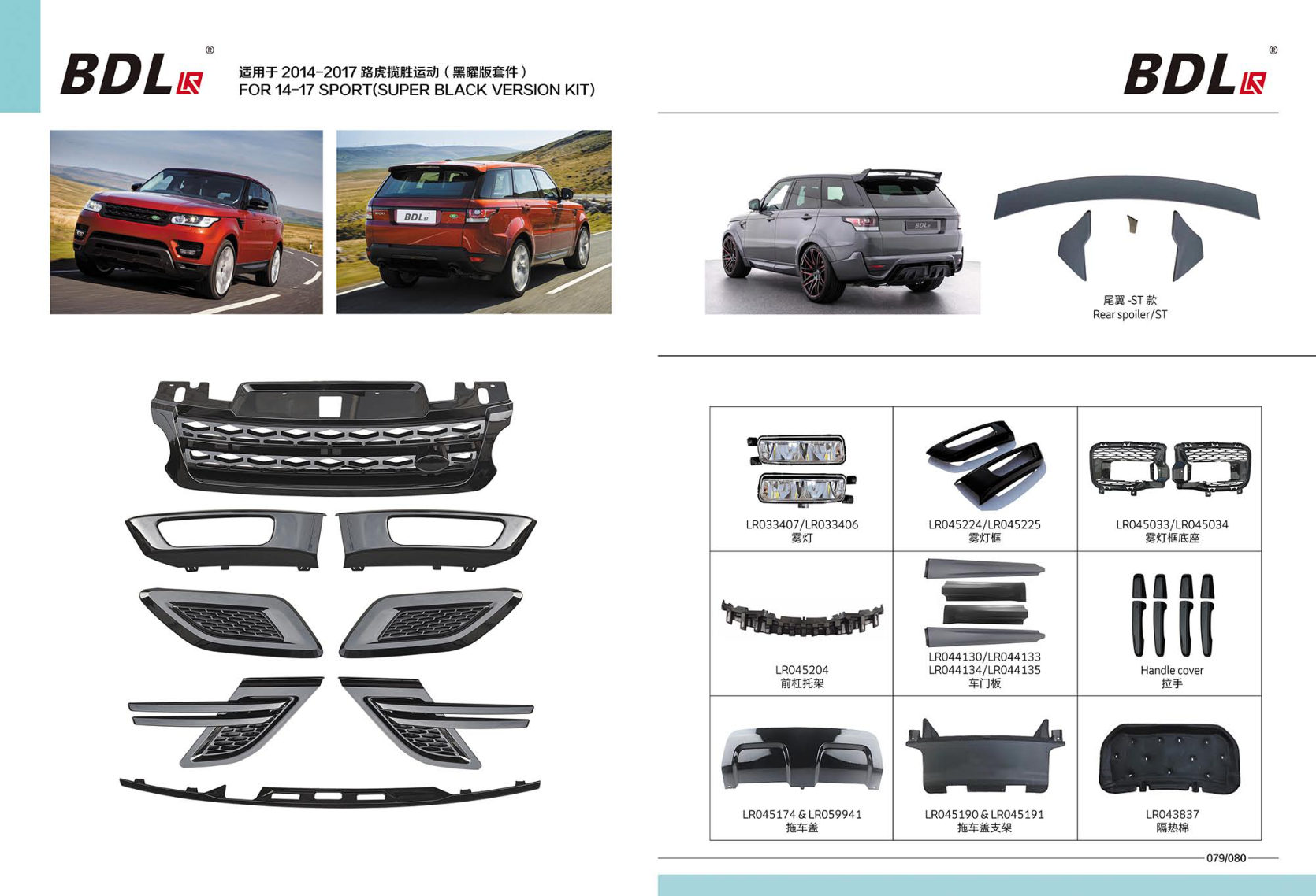 FOR 14-17 Sport (super Black Version KIT)