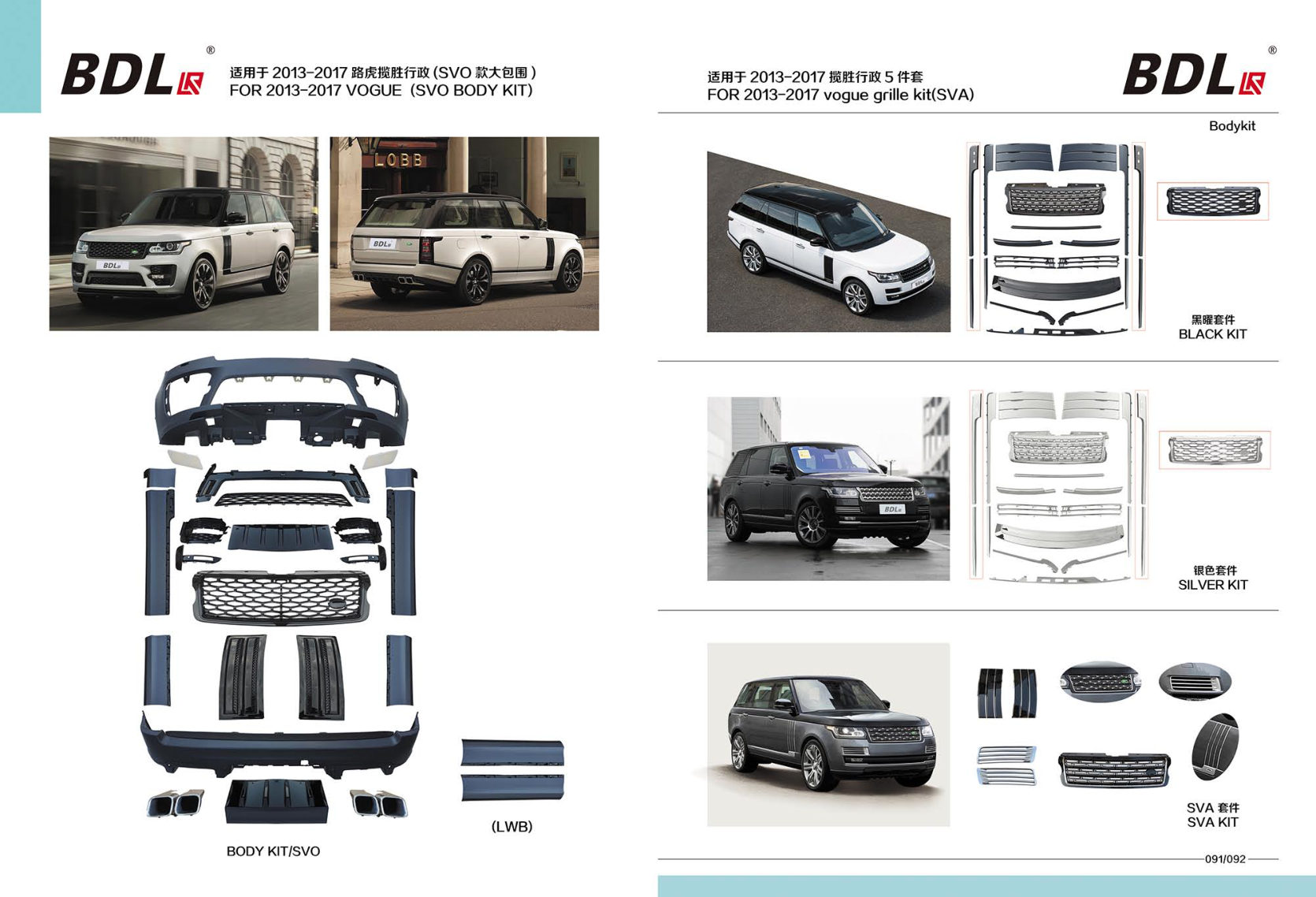 FOR 2013-2017 Vogue Grille Kit(sva)