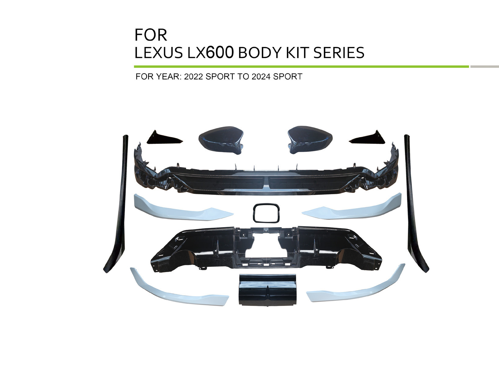 Lexus LX600 (2022 Sport to 2024 Sport), Body Kit, China