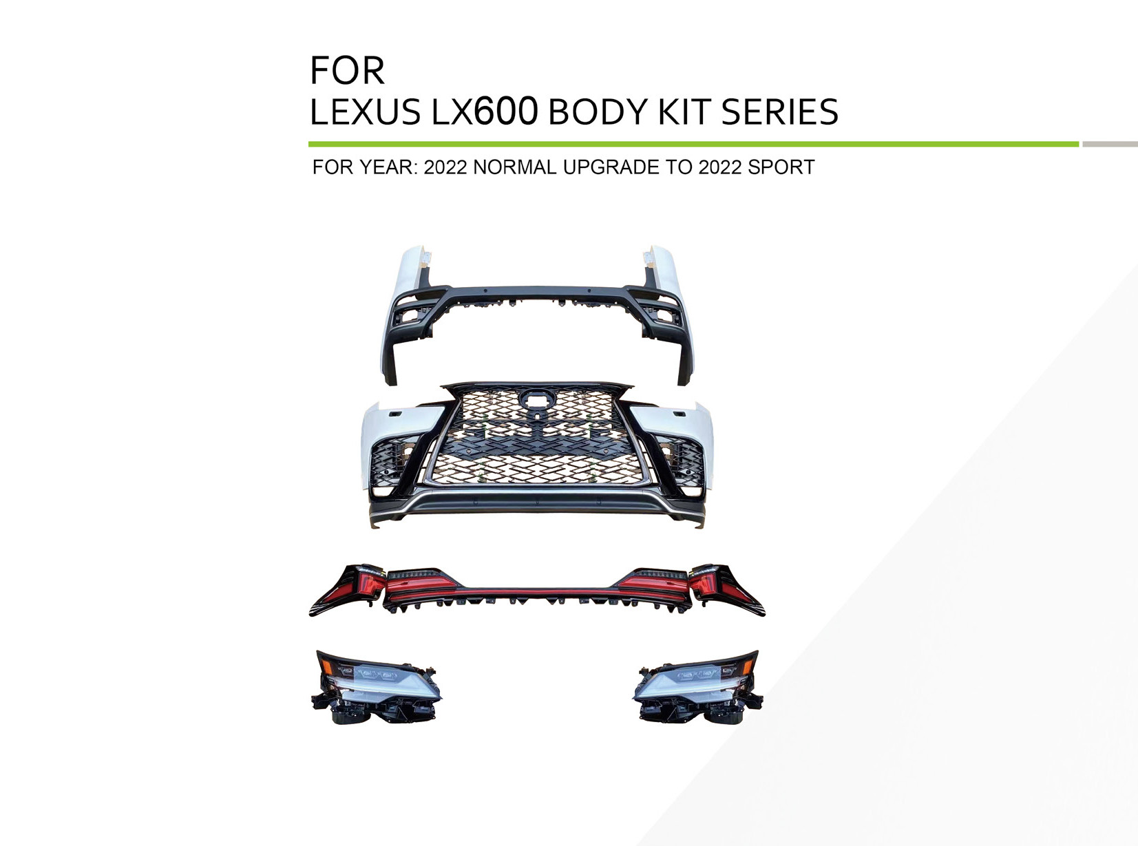 Lexus LX600 (2022 Normal Upgrade to 2022 Sport), Body Kit, China