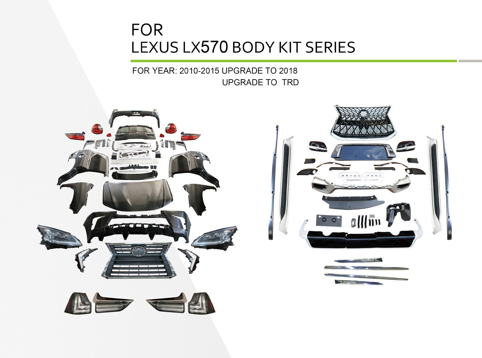 Lexus LX570 (2010-2015 Upgrade to 2018), Body Kit, China