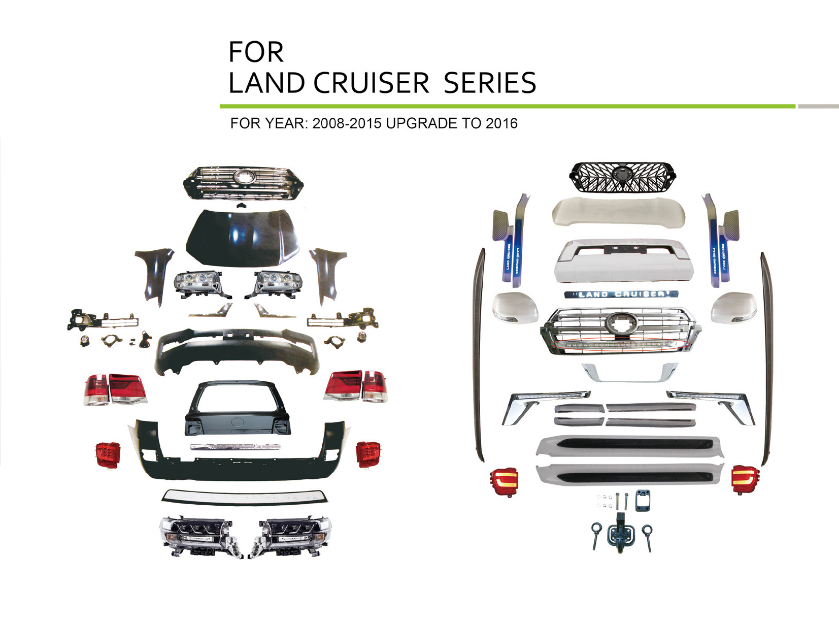 Toyota Land Cruiser (2008-2015 Upgrade to 2016), Body Kit, China