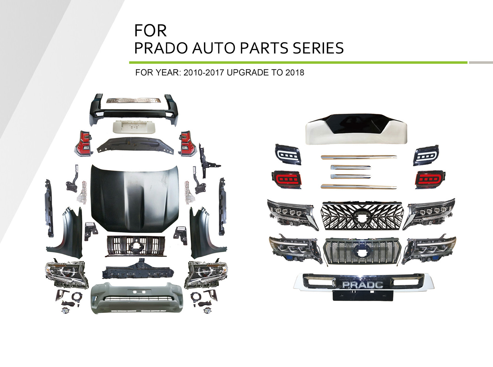 Toyota Prado (2010-2017 Upgrade to 2018), Parts, China