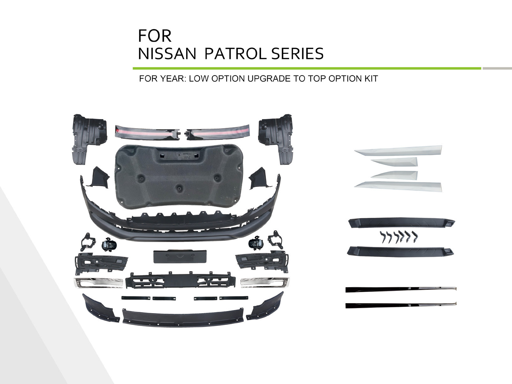 Nissan Patrol (Low Option Upgrade to Top Option Kit), Body Kit, China
