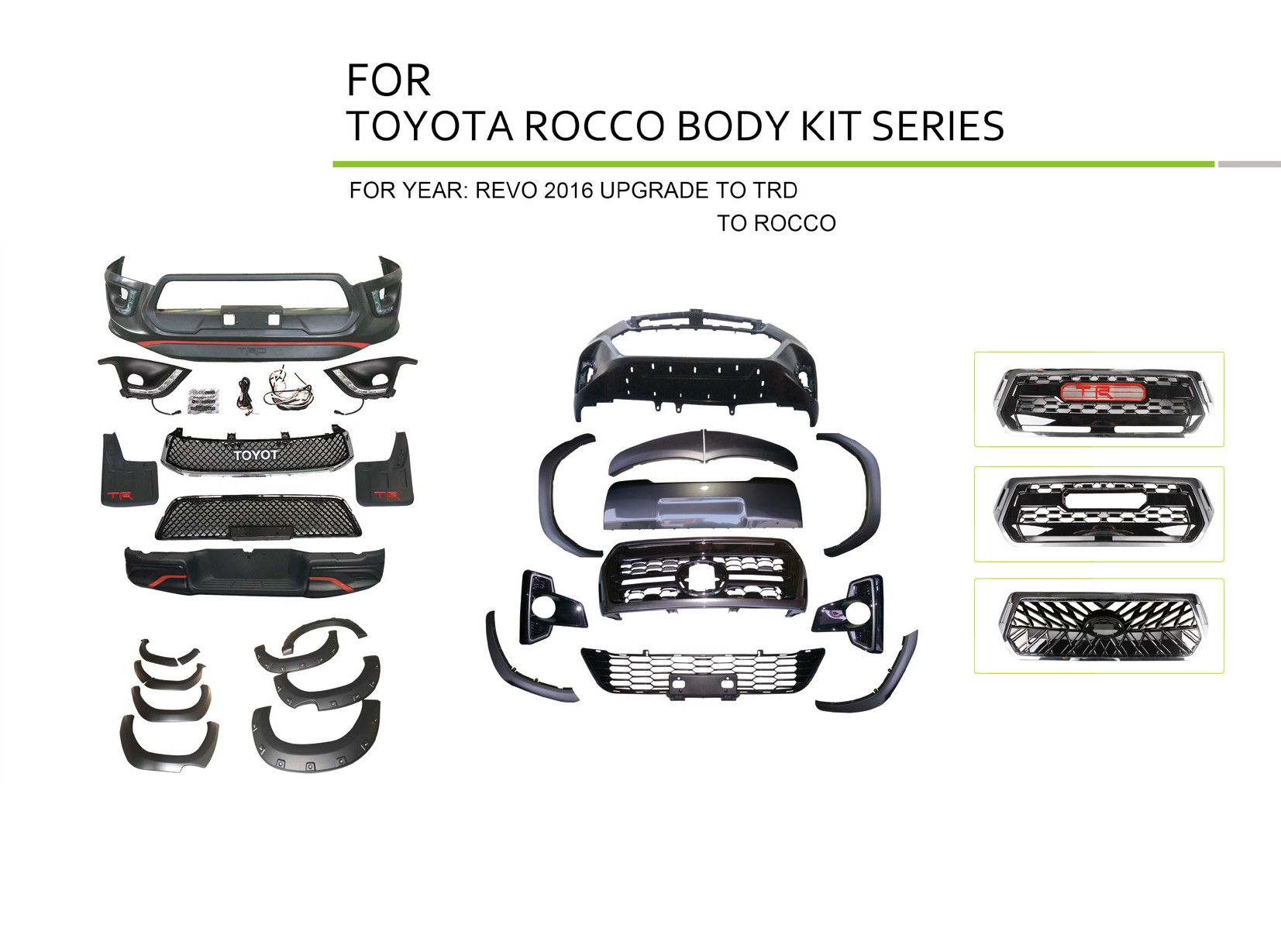 Toyota Hilux Rocco (Revo 2016 upgrade to TRD / Rocco), Body Kit, China