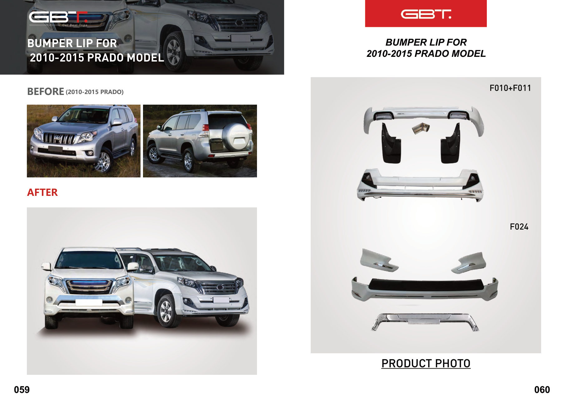 Bumper LIP FOR 2010-2015 Prado Model