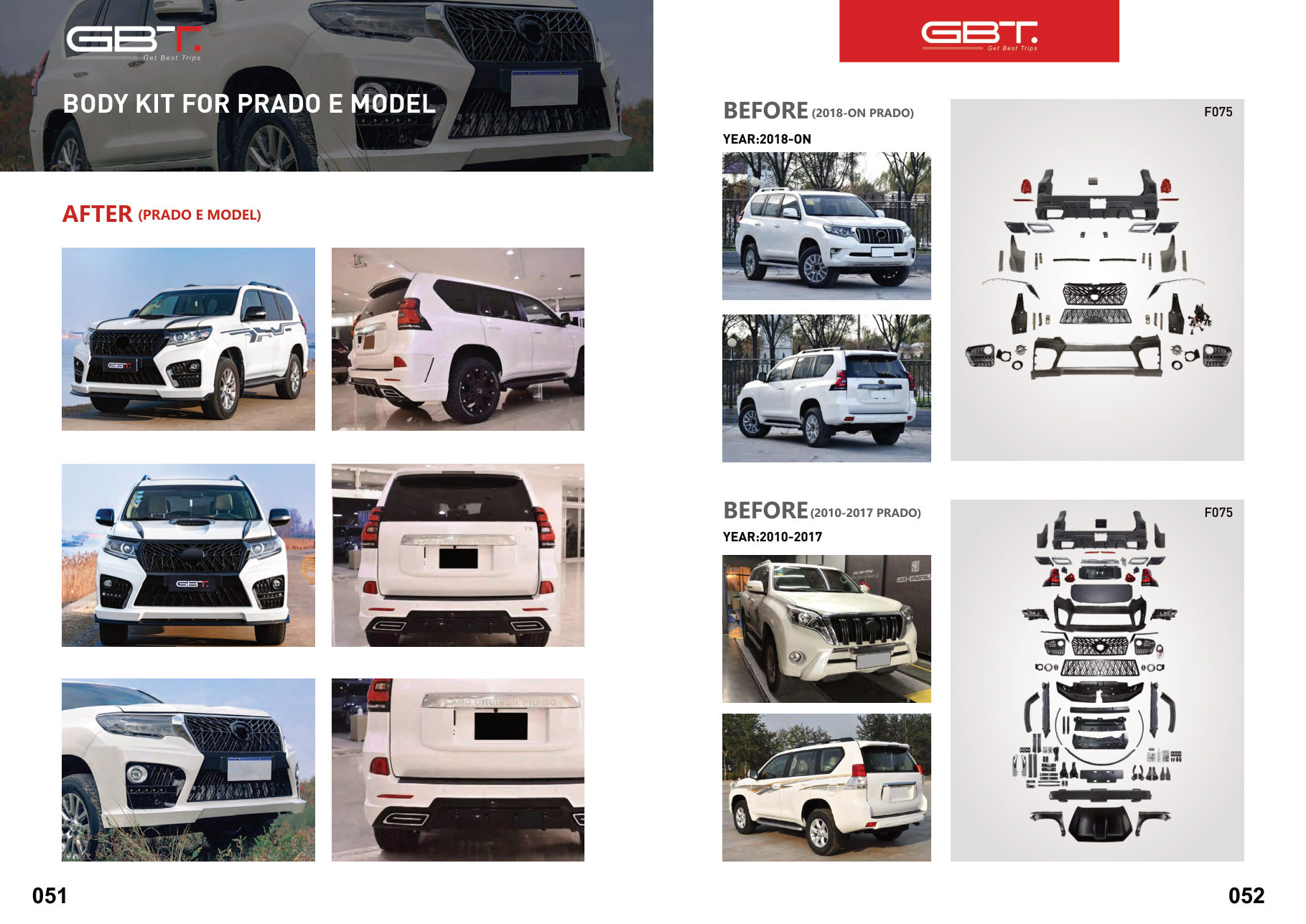 BODY KIT FOR Prado E Model