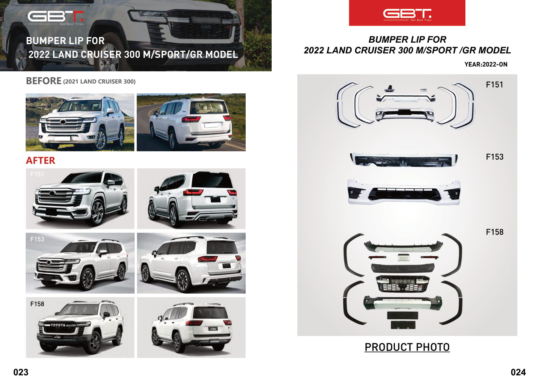 Bumper LIP FOR 2022 LAND Cruiser 300 M/sport/gr Model