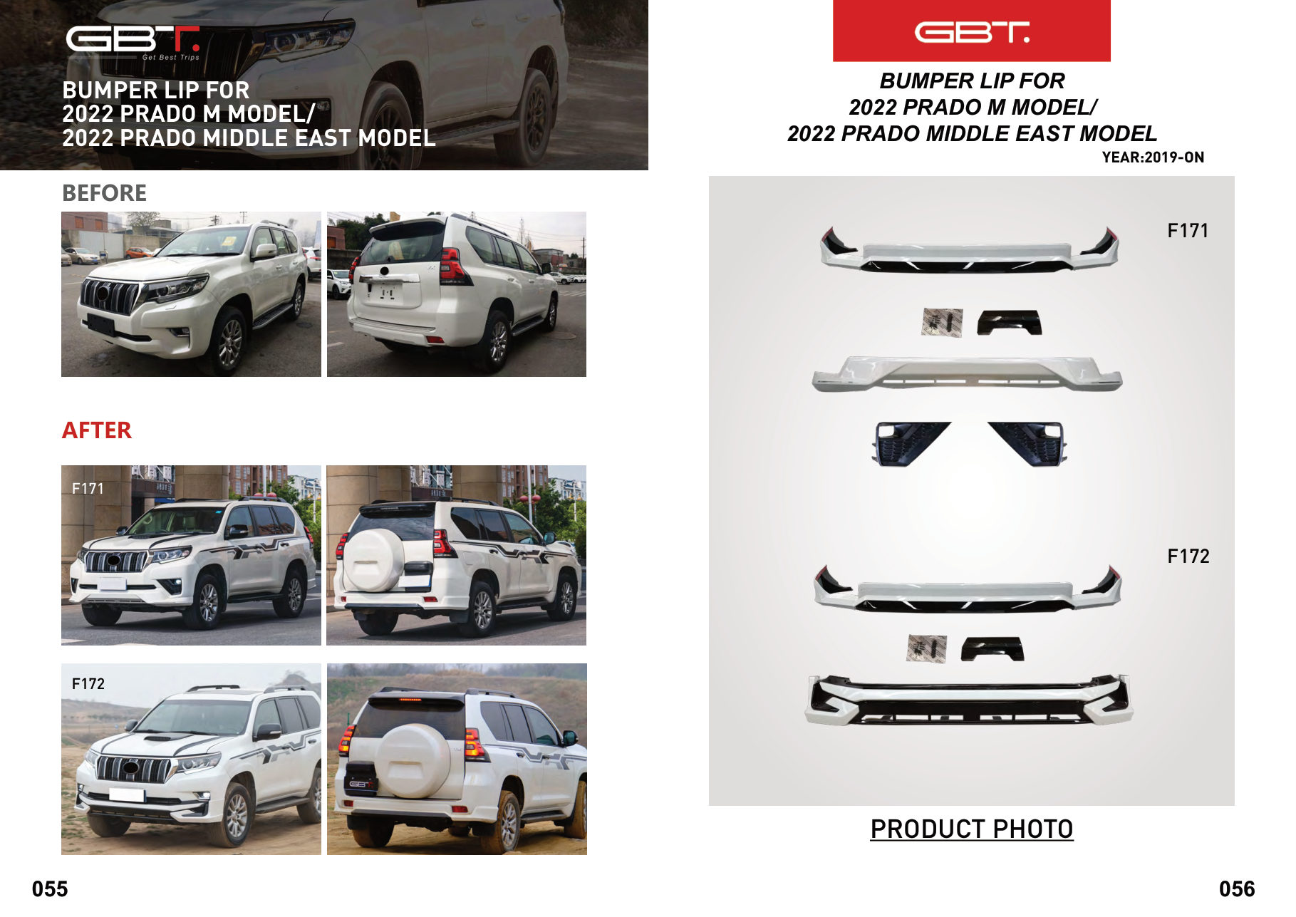Bumper LIP FOR 2022 Prado M Model/ 2022 Prado Middle EAST Model