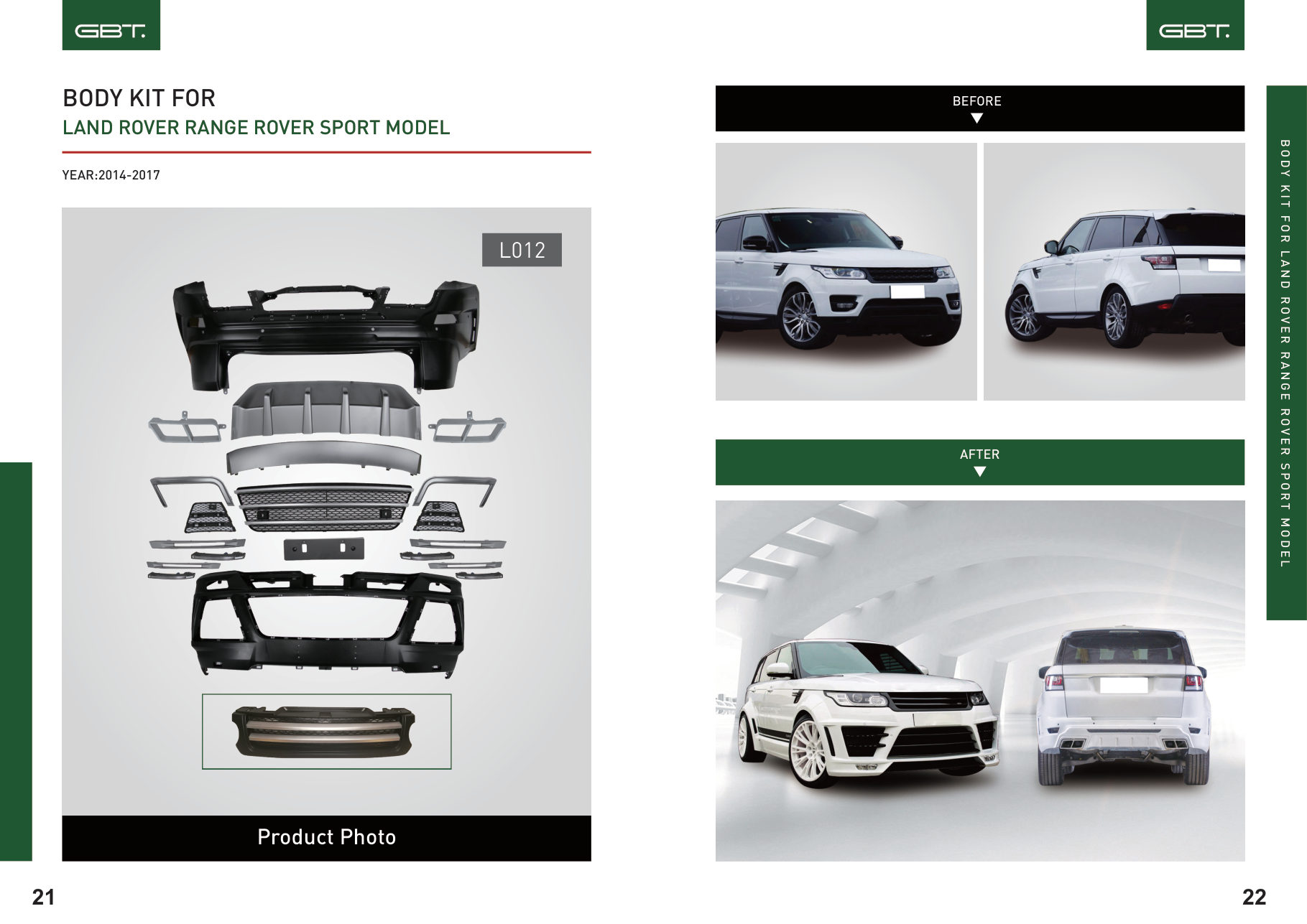 BODY KIT FOR LAND Rover Range Rover Sport Model