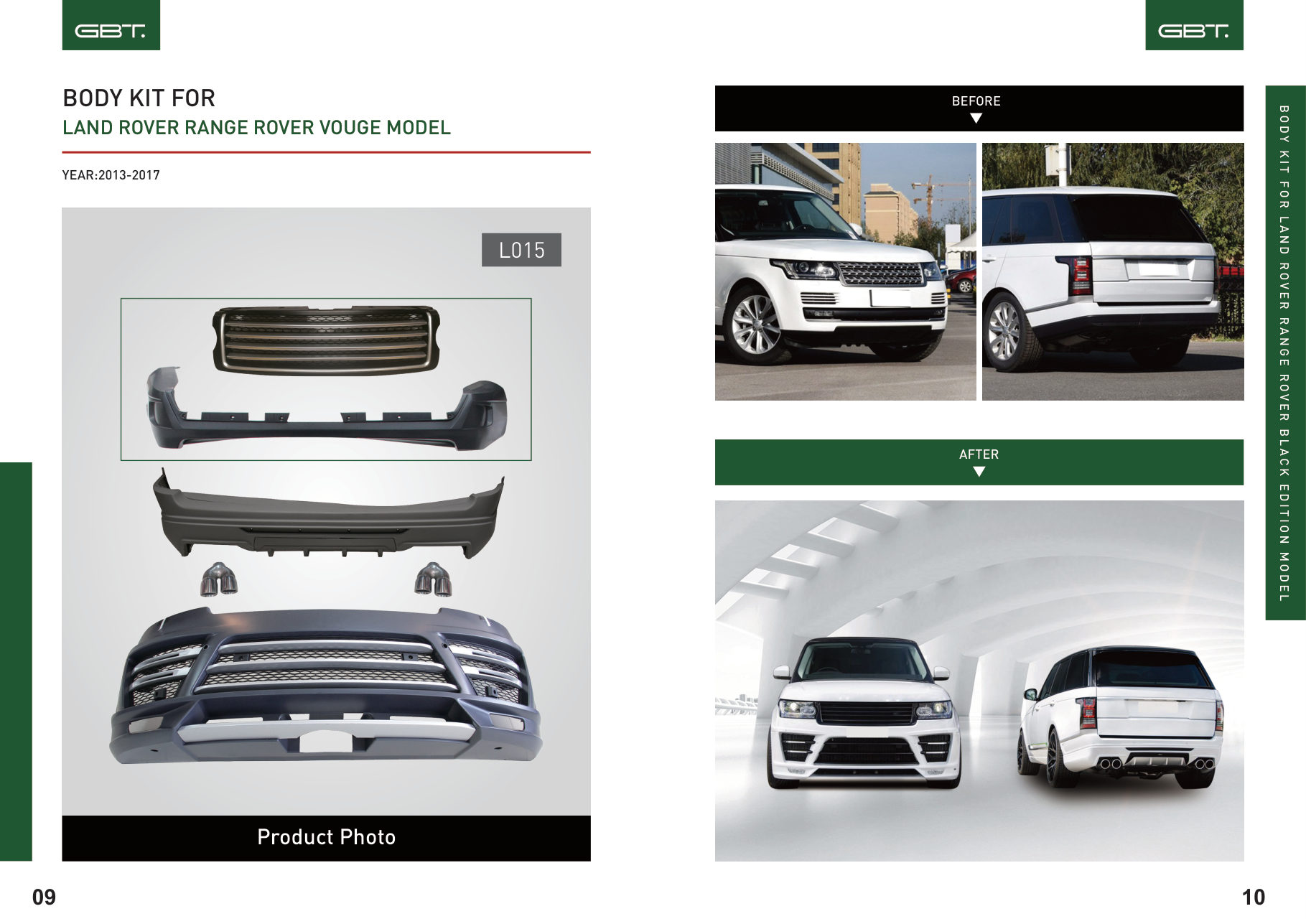 BODY KIT FOR LAND Rover Range Rover Vouge Model