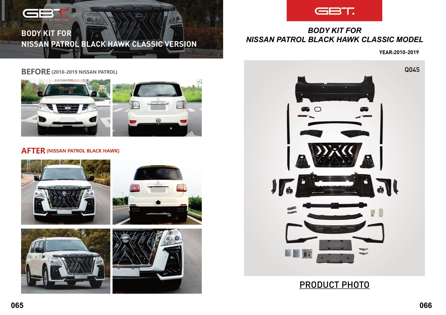 BODY KIT FOR Nissan Patrol Black HAWK Classic Version